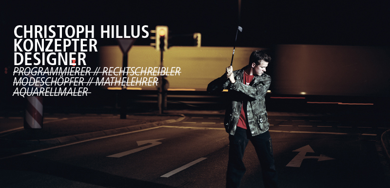 Christoph Hillus, Diplom Designer, Photograph, Crossgolf, Crossgolfer bei Nacht, Fabian Heinz Hilden
